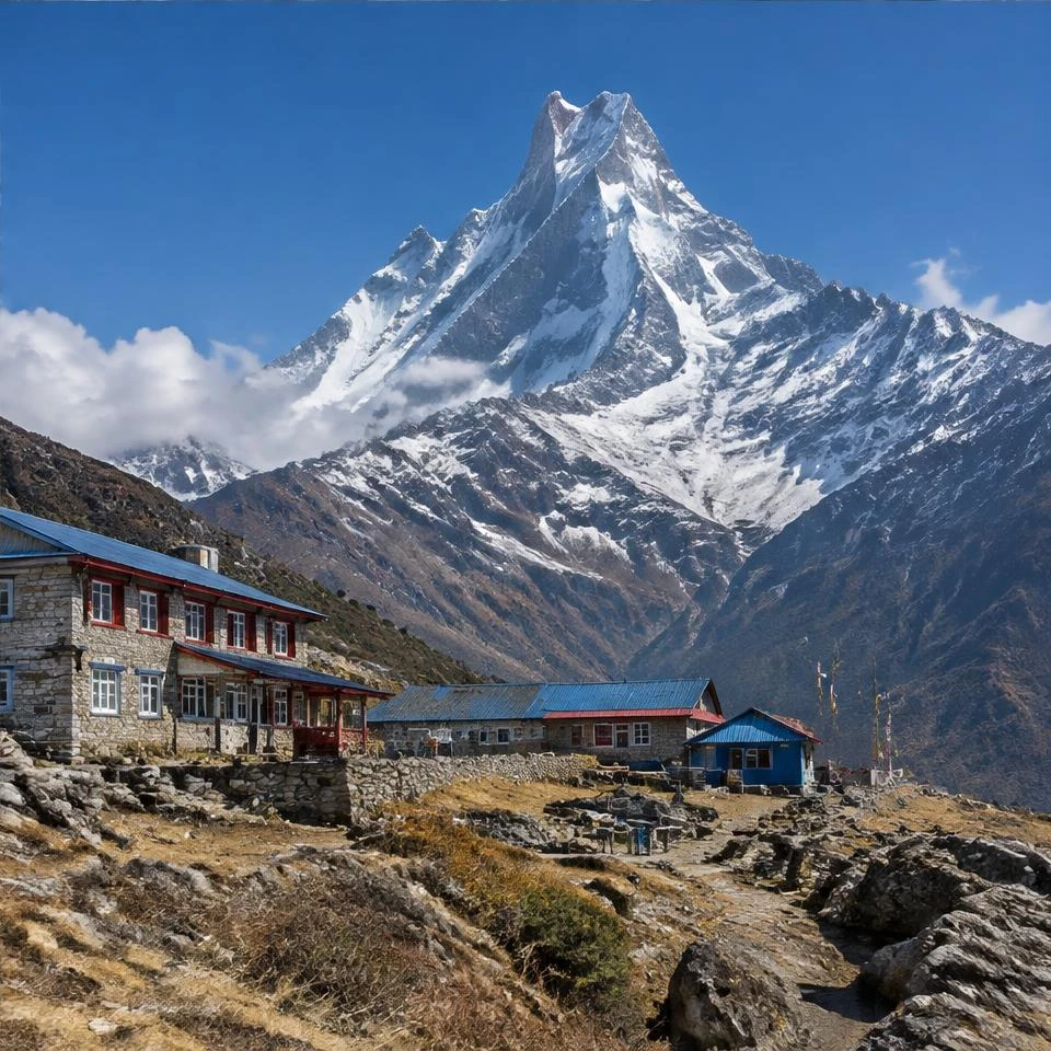 camp de base du Machhapuchhre, étape du jour 7