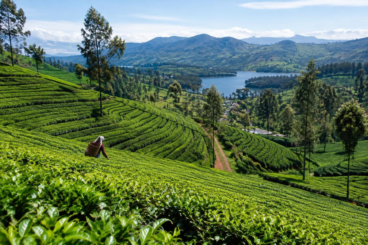 plantations de thé de Nuwara Eliya — illustration, étape du jour 6